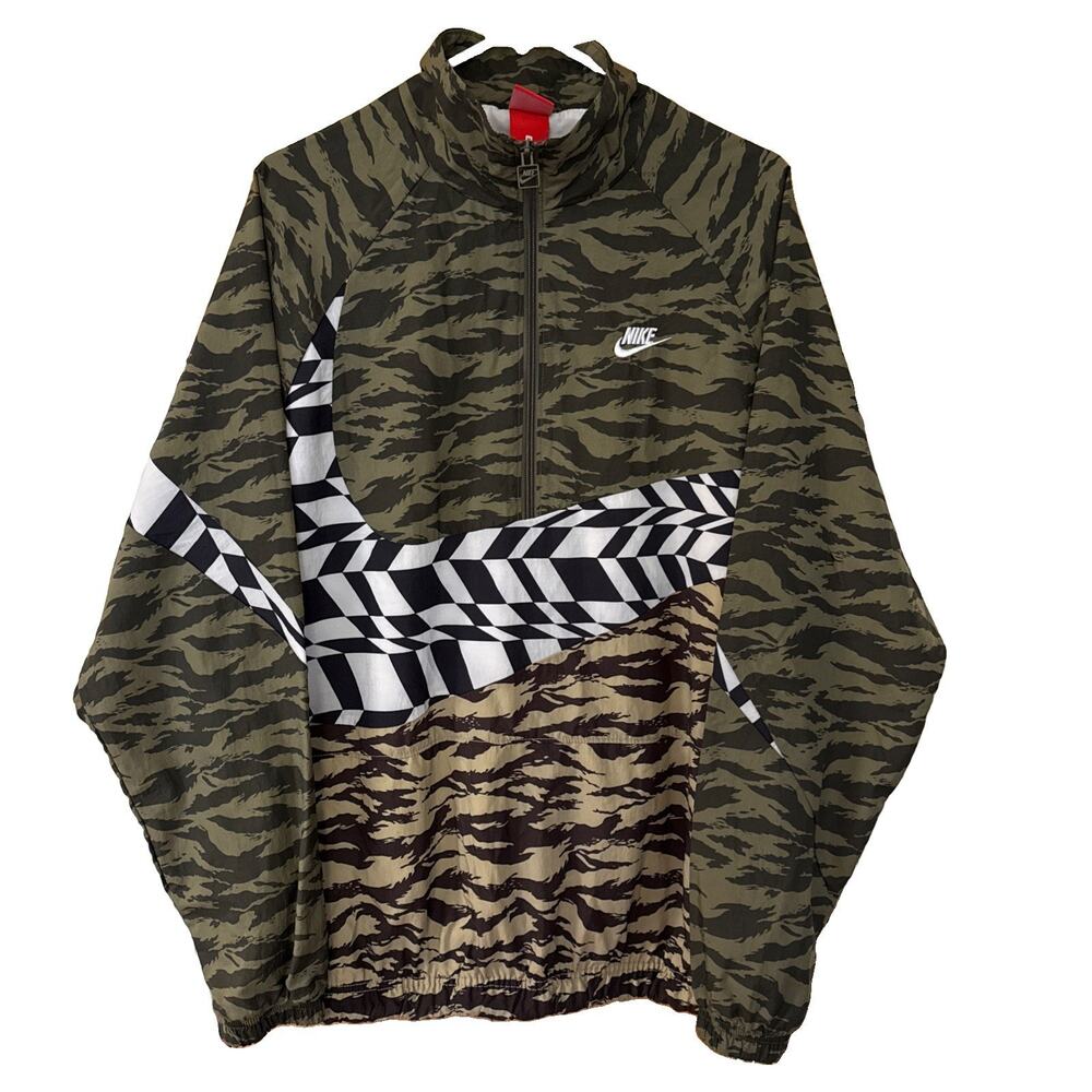 Nike Sportswear Vaporwave Swoosh Woven Half-Zip Jacket SIZE M AOO862-222
